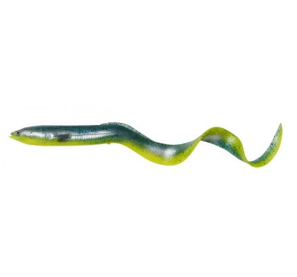 REAL EEL - GREEN YELLOW GLITTER - 15cm