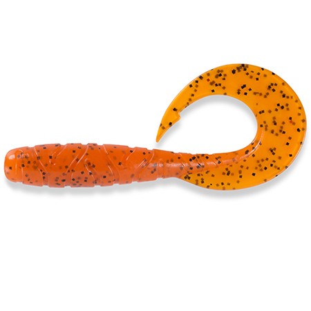 MIGHTY GRUB - ORANGE PUMPKIN / BLACK - 12cm