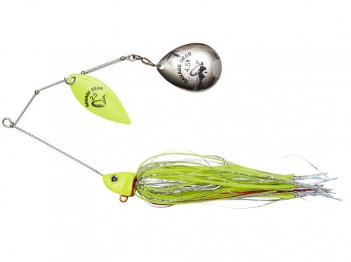DA'BUSH SPINNERBAIT - YELLOW SILVER HOLO FLAME - 14cm - 21g