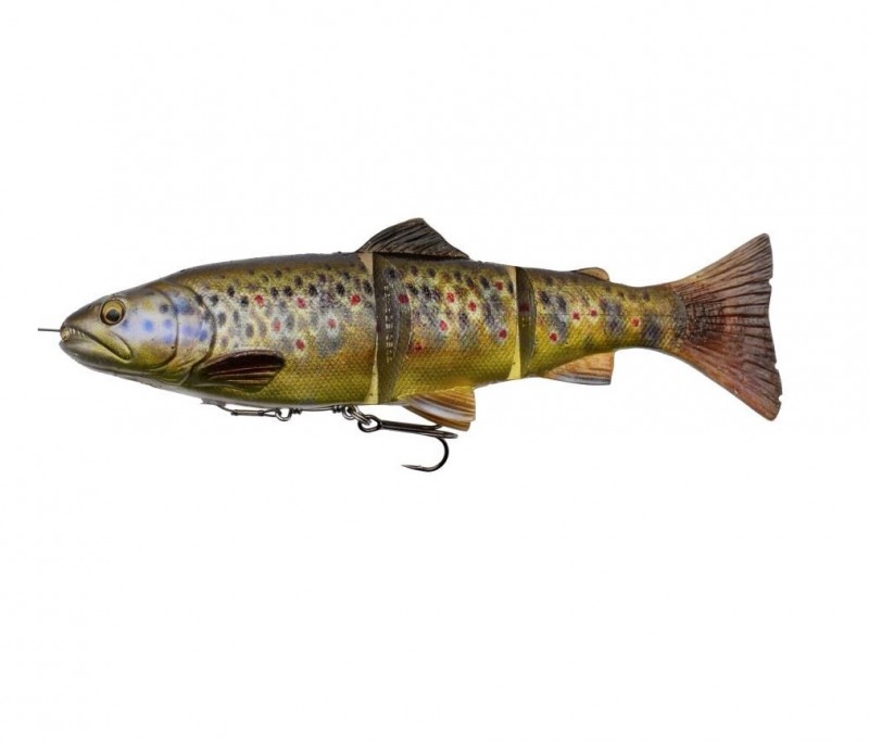 4D LINE THRU TROUT - DARK BROWN TROUT - MS - 15cm