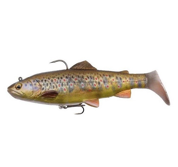 4D TROUT RATTLE SHAD - DARK BROWN TROUT - 12,5cm