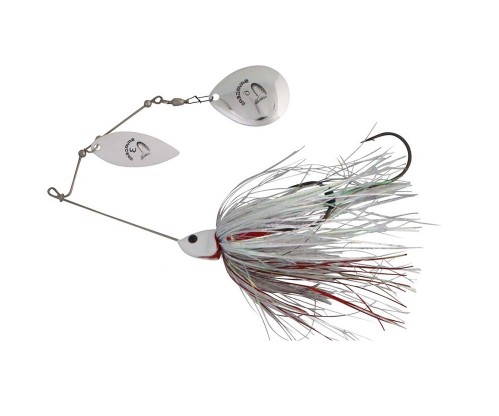 DA'BUSH SPINNERBAIT - WHITE SILVER HOLO FLAME - 14cm - 32g