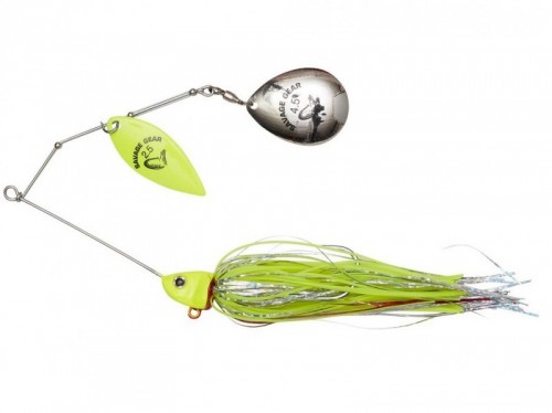 DA'BUSH SPINNERBAIT - YELLOW SILVER HOLO FLAME - 14cm - 32g