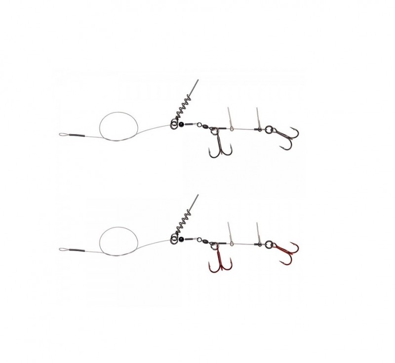 LINE-THRU CORKSCREW RIG x2 - #1 | 40cm | 22kg