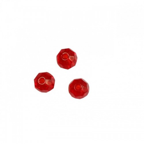 RED GLASS BEADS - 10mm - 10szt