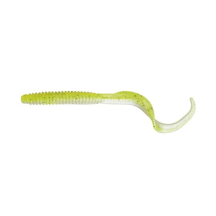 RIB WORM - CHARTREUSE PEARL - 9cm