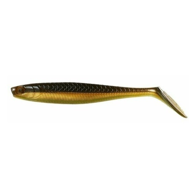 SILM SHAD PADDLETAIL - OLIVE / GOLD - 10cm