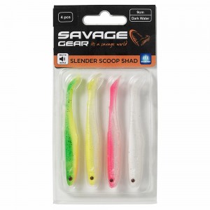 SLENDER SCOOP SHAD DARK WATER  - 11cm