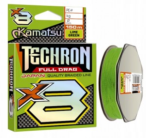 TECHRON FULL DRAG X8 LIME LIGHT - 0,08mm - 150m