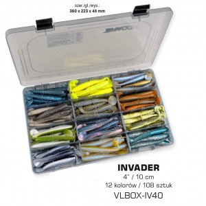 ZESTAW PRZYNĘT INVADER 10cm - 108szt + pudełko