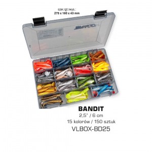 ZESTAW PRZYNĘT BANDIT 6cm - 150szt + pudełko