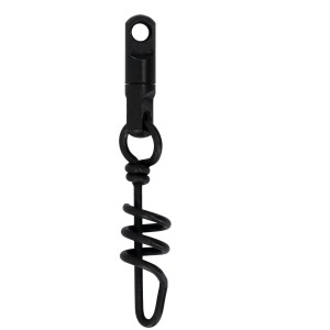 KRĘTLIK - Z AGRAFKĄ ŚRUBOWĄ - 6mm - CZARNY MATT