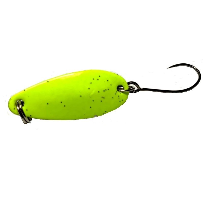 TROUT SPOON - FLUO YELLOW BLACK GLITTER - 3g
