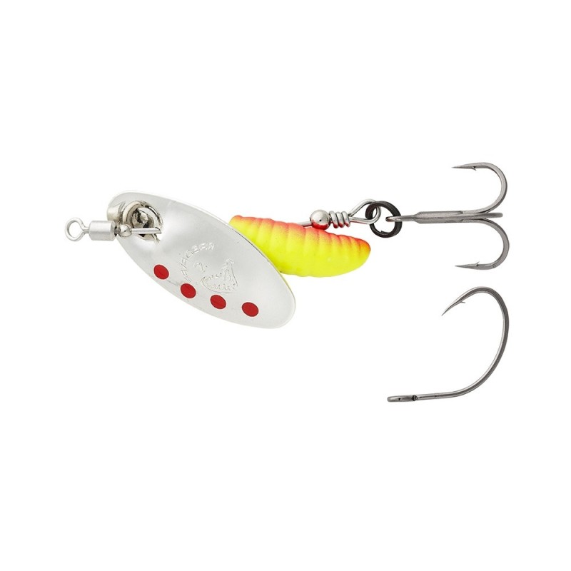GRUB SPINNER - SILVER RED YELLOW - #2 - 5,8g