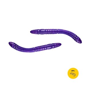FATTY D'WORM TOURNAMENT - PURPLE WITH GLITTER - 5,5cm