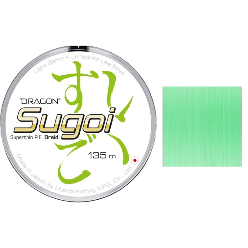 SUGOI SUPERTHIN P.E. BRAID FLUO LIGHT GREEN - 0,044mm