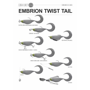 EMBRION TWIST TAIL - MOTOR OIL BROWN - 5CM