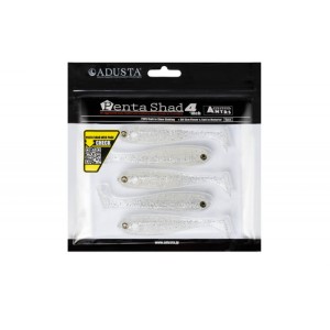 ADUSTA PENTA SHAD - CLEAR SILVER GLITTER - 10cm