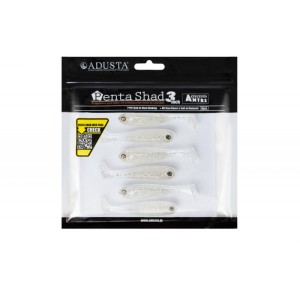 ADUSTA PENTA SHAD - CLEAR SILVER GLITTER S - 7,5cm