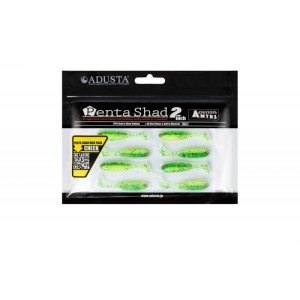 ADUSTA PENTA SHAD - GREEN CHARTREUSE SEED SHINER - 5cm