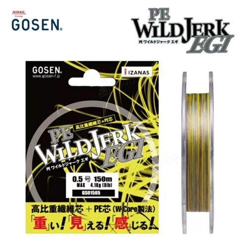 GOSEN WILD JERK EGI YELLOW - PE X4 - 0.6PE - 150m