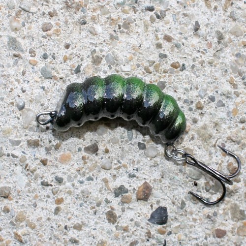 GĄŚIENICZKA - CZARNO ZIELONA - F - 3,2cm