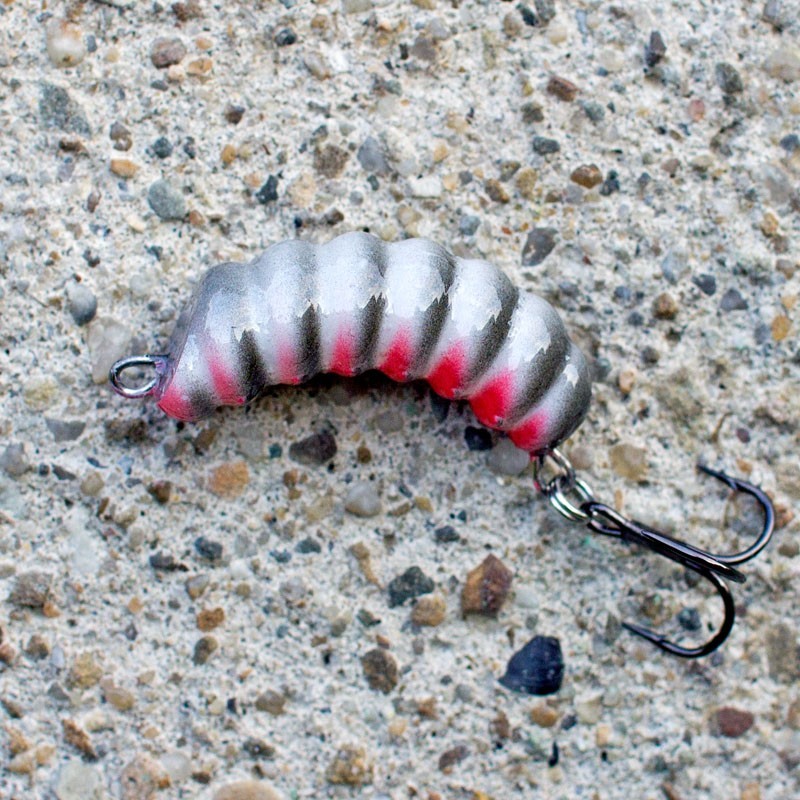 GĄŚIENICZKA - SZARO CZERWONA - F - 3,2cm