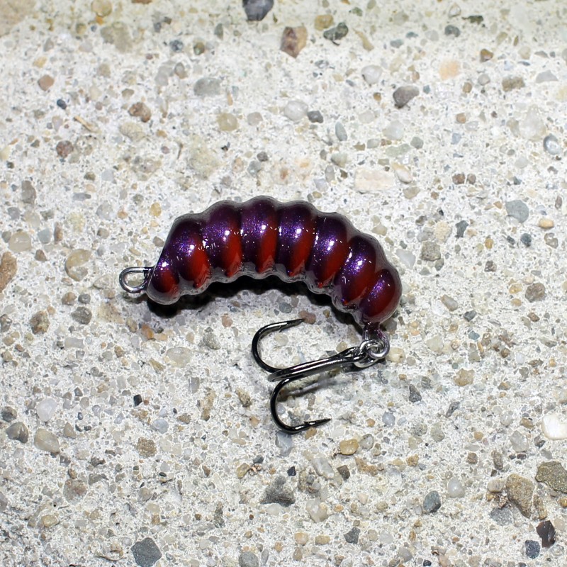 GĄŚIENICZKA - FIOLETOWO CZERWONA - F - 3,2cm