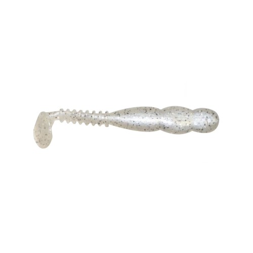 FAT ROCKVIBE SHAD - CLEAR PEARL SILVER/BLACK - 10cm