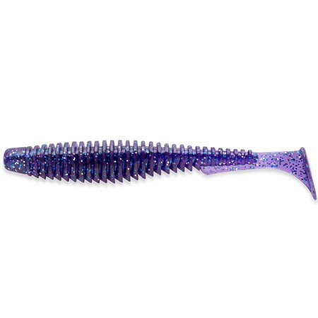 U-SHAD - DARK VIOLET PEACOCK & SILVER - 5cm